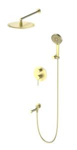Душевой комплект Oliveeka Y OL-939017-BG с внутренней частью, золото матовое