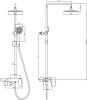 Душевая стойка Lemark Bronx LM3762BL черная фото 3