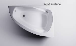 Ванна из искусственного камня Астра-Форм Тиора 154.5x105 Solid Surface, правая, белая матовая