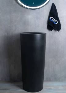 Раковина Gid Autonomo Nb130bg 81110 черный графит, 40x40x85