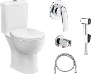 Комплект  Чаша для унитаза-компакта Grohe Bau Ceramic 39429000 + Крышка-сиденье Grohe Bau Ceramic 39493000 с микролифтом + Бачок для унитаза Grohe Bau