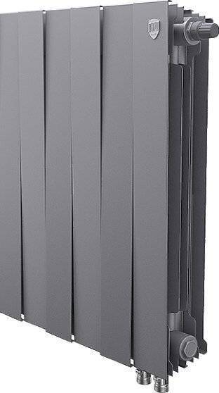 Радиатор биметаллический Royal Thermo Piano Forte 500 VDR silver satin, 6 секций, серебристый