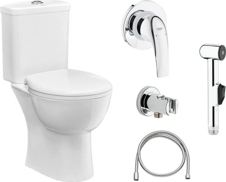 Комплект  Чаша для унитаза-компакта Grohe Bau Ceramic 39429000 + Крышка-сиденье Grohe Bau Ceramic 39493000 с микролифтом + Бачок для унитаза Grohe Bau
