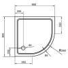 Поддон для душа Cezares Tray SMC TRAY-M-R-90-550-35-W R 90x90 фото 5