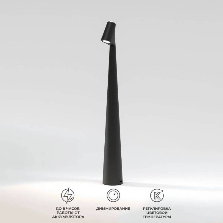 Настольная лампа светодиодная аккумуляторная Elektrostandard Elite TL70250 черный