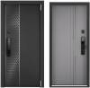 Входная стальная дверь Torex CYBER PRO MP 3930624 Колоре неро/ПВХ Гриджио 2000x880