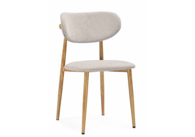 Стул на металлокаркасе Woodville Lisbon 15954 бежевый / цвет дерева