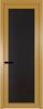 Межкомнатная дверь Profil Doors 1 AGP цвет профиля Золото, стекло безопасное 6 мм монохром черный 800x2000