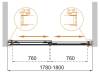 Шторка на ванну Cezares Tandem-Soft-Vf-2-180/145-C-Boro-Iv профиль брашированное золото, стекло прозрачное, 180x145 фото 7