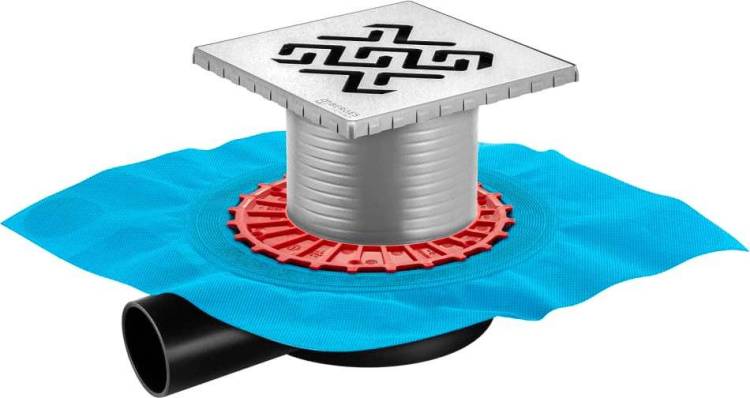 Душевой трап Berges Wasserhaus Zentrum Antik 091365 15х15 см, хром