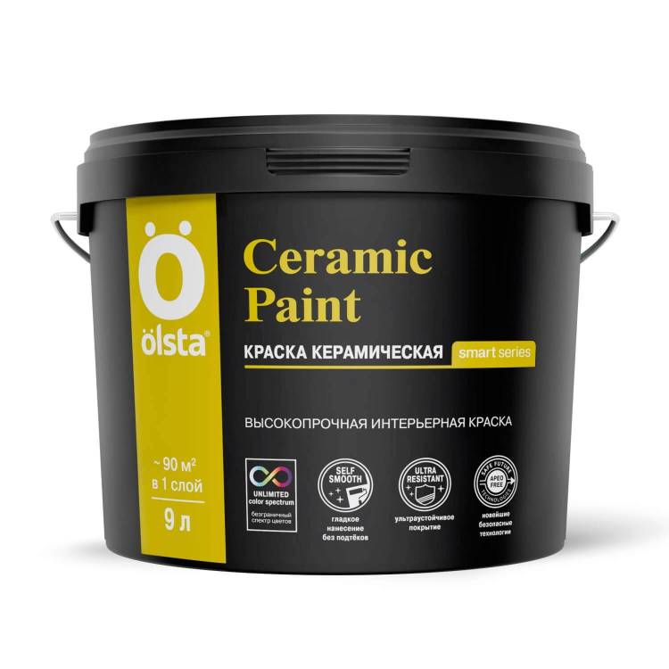 Интерьерная краска Olsta Ceramic Paint база А 9 л
