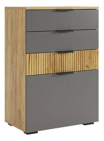 Комод Mebelson Бери MPR-027.2564 дуб крафт золотой/графит