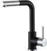 Комплект Paulmark Praktisch PM105152-BLM черный металлик + Смеситель Paulmark Kassel Ka214311-418 для кухонной мойки, черный металлик фото 5