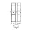 Шкаф-пенал Iddis Oxford 36 OXF36N0i97 напольный, синий фото 7