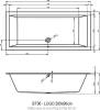 Акриловая ванна Riho Bathtubs B137014005 Lugo 200x90 правый - plug & play фото 3