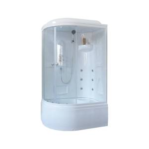 Душевая кабина Royal Bath BK RB8120BK2-T-R с высоким поддоном, с сиденьем