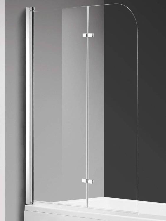 Шторка на ванну AQUAme AQM2852B 1200x1400мм., стекло 6мм, цвет профиля хром, петли латунные
