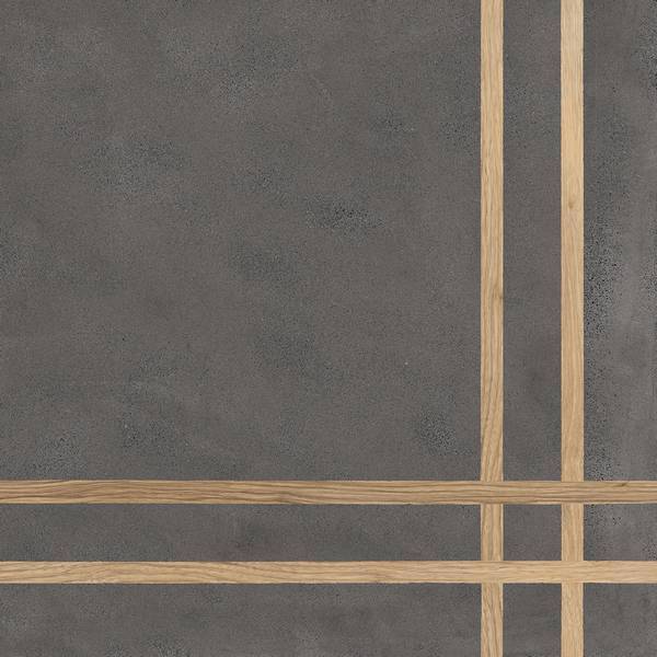 Керамогранит Fioranese Sfrido SF4L64R 4LINES Cemento4 Nero naturale 60x60