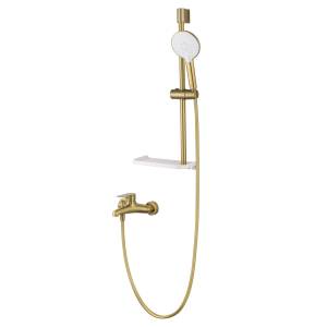 Смеситель для ванны Wonzon & Woghand WW-AE3201-BG с душевым гарнитуром, брашированное золото