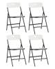 Набор из 4 складных стульев Stool Group Super Lite D15S N white X4 белый, банкетные