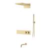 Душевая система Boheme Fusion 131-2-MG золотая матовая, с термостатом, с изливом