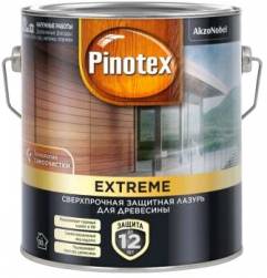 Лазурь для дерева сверхпрочная на гибридной основе Pinotex Extreme калужница 9 л
