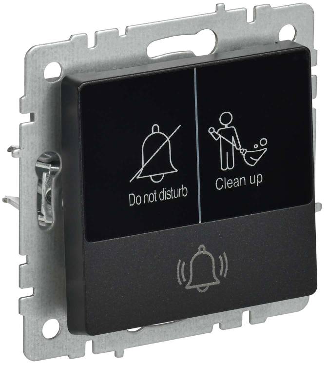 Кнопка звонка IEK Brite BR-V14-2-10-K02 черный