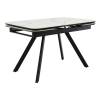 Стол Bradex Home Arthur RF 0655 керамогранит белый мрамор greys white, чёрный 120(184)x80x75