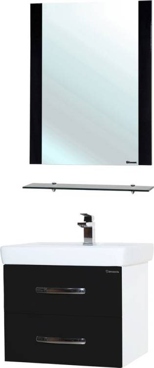 Мебель для ванной Bellezza Рокко 50 подвесная черная