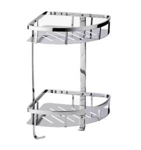 Полка Wonzon & Woghand WW-4142 2-х ярусная, угловая, хром