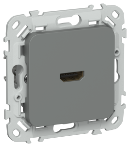 Розетка HDMI IEK Flite FI-H10-K80 мокрый асфальт