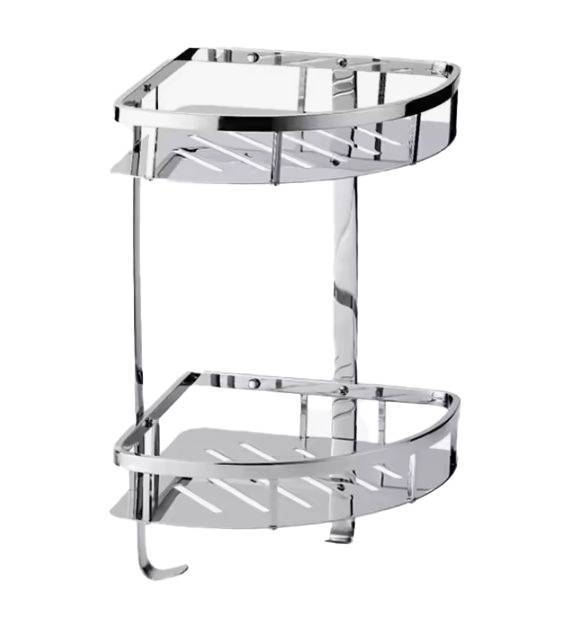 Полка Wonzon & Woghand WW-4142 2-х ярусная, угловая, хром