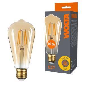 Светодиодная лампа Wolta Filament WF-ST64-10W2.4KE27
