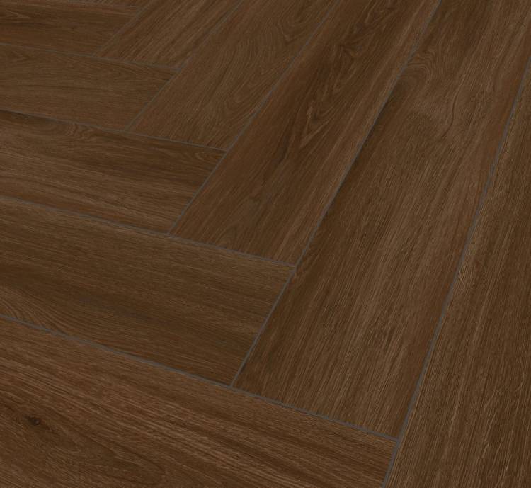 SPC Ламинат Falquon The Floor Herringbone 6/33 4V P6005-HB Marrone Oak 740x148