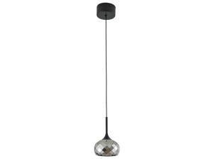 Подвесной хрустальный светодиодный светильник Newport Зара 7241/S mat.black smokey