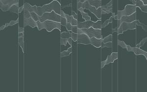 3D Фотообои Artegrafico «Геометрия линий на изумрудном фоне» LST-024 канвас