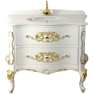 Тумба с раковиной Migliore Virginia 110 lacatto bianco