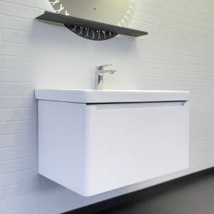 Тумба с раковиной Comforty Арзамас-80 00-00017884 подвесная, белый матовый