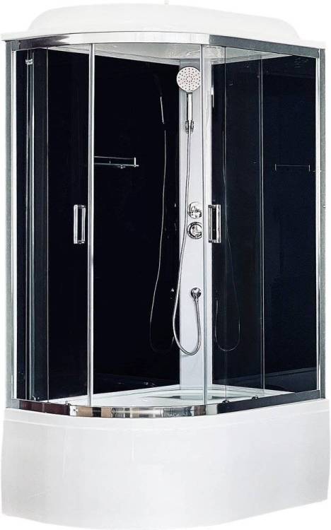 Душевая кабина Royal Bath BK RB8120BK5-BT-CH-R с высоким поддоном, с сиденьем