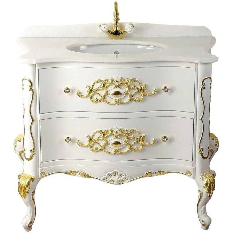 Тумба с раковиной Migliore Virginia 110 lacatto bianco