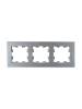 Рамка 3-постовая IEK Brite BR-M32-M-K47 алюминий фото 3
