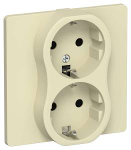 Розетка 2-местная с заземлением IEK Flite FI-R21C-16-1-K87 навахо