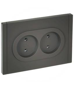 Розетка 2-местная IEK Forte&Piano FP-R20-10-1-K03 серый