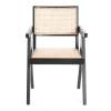 Стул Tetchair Loki 24339 черный, дерево вяз, ротанг фото 5