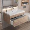 Тумба с раковиной Uperwood Eva подвесная, выдвижной ящик, крафт табачный, 75 см фото 5