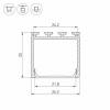Профиль для светодиодной ленты Arlight PLS-LOCK-H25-2000 ANOD Black 028123 фото 4