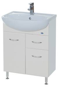 Тумба с раковиной Bellezza Уют 60 1 ящ. Белый