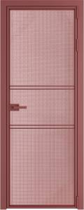 Межкомнатная дверь Profil Doors 2 AX цвет профиля Красный антрацит, стекло безопасное 6 мм кризет розовый 700x2000
