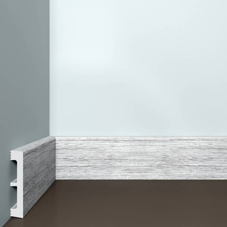Плинтус напольный Bello Deco ПЛ 30 Пепельный дуб 200x8x1.5
