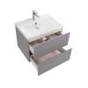 Тумба с раковиной Art&Max Platino Светло-серый матовый, 59x57 фото 4